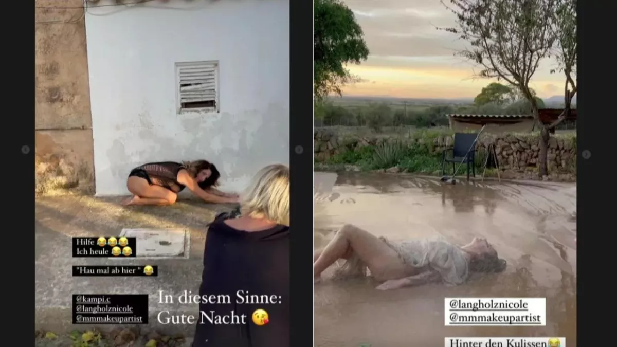 In ihrer Instagram-Story lässt Danni Büchner ihre Fans an der Entstehung der sexy Bilder teilhaben