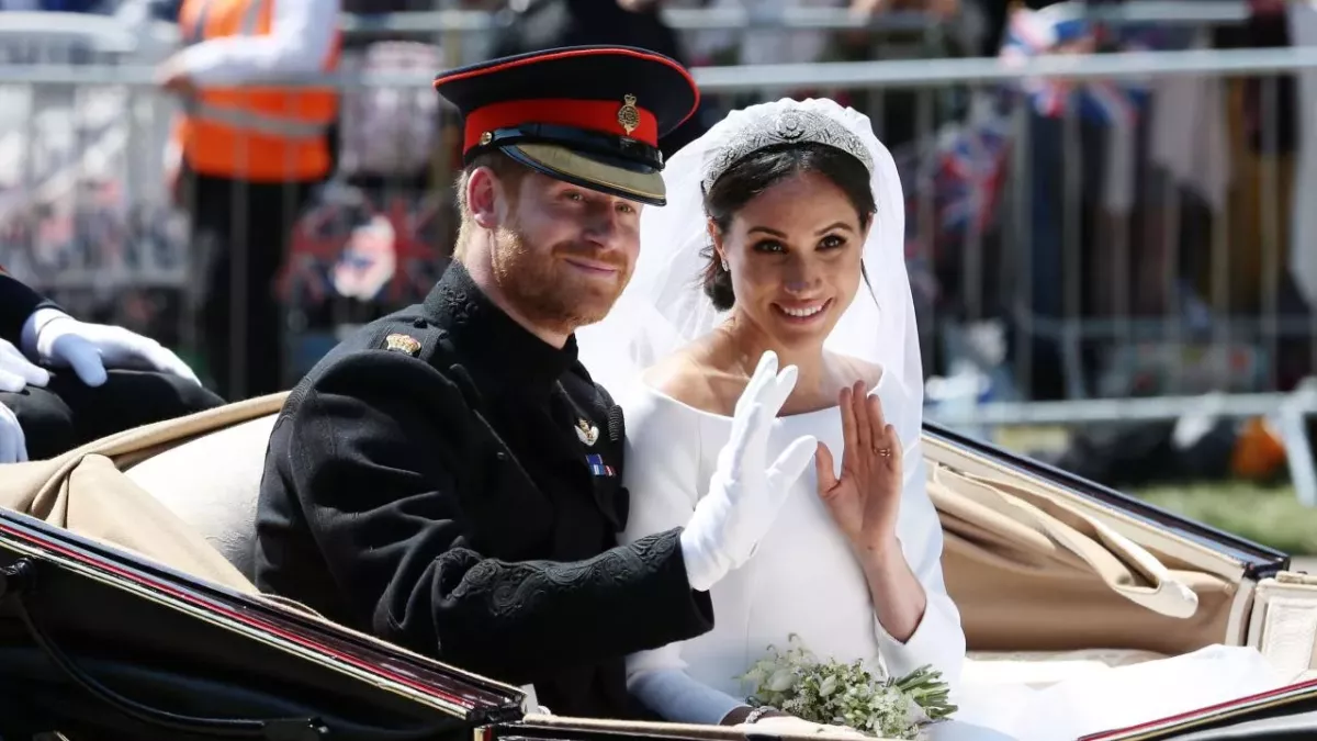 Meghan und Harry bei ihrer (offiziellen) Hochzeit