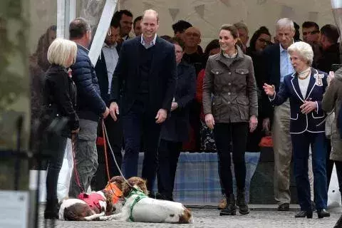 Kate Middleton kommt mit Prinz William an @Gettyimages